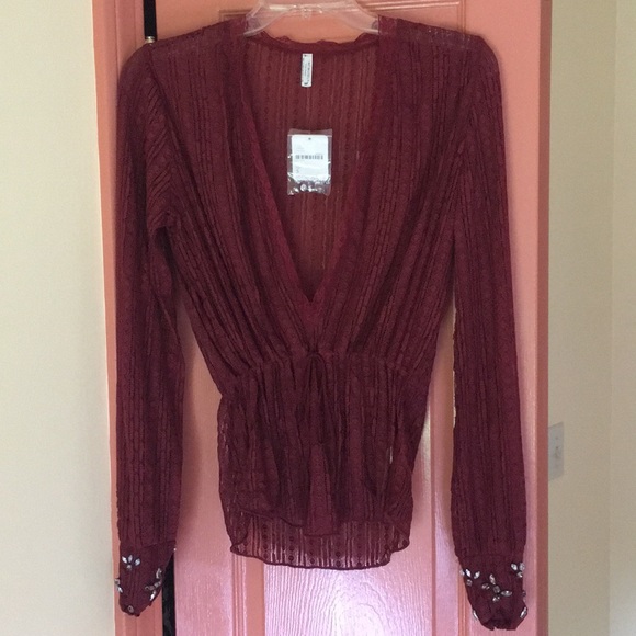 Free People long sleeve blouse - Picture 1 of 8